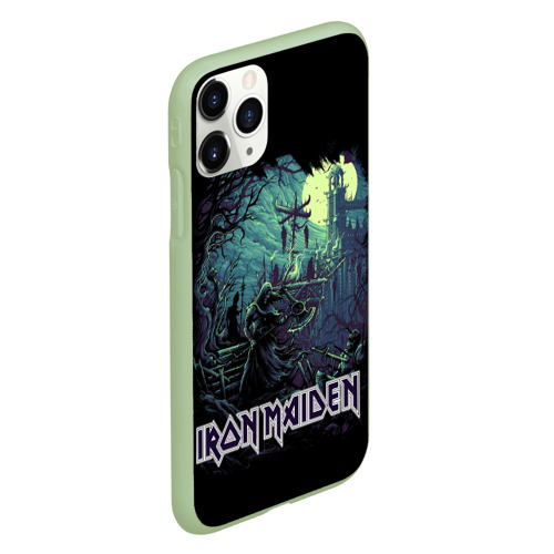 Чехол для iPhone 11 Pro матовый Iron Maiden, цвет салатовый - фото 3