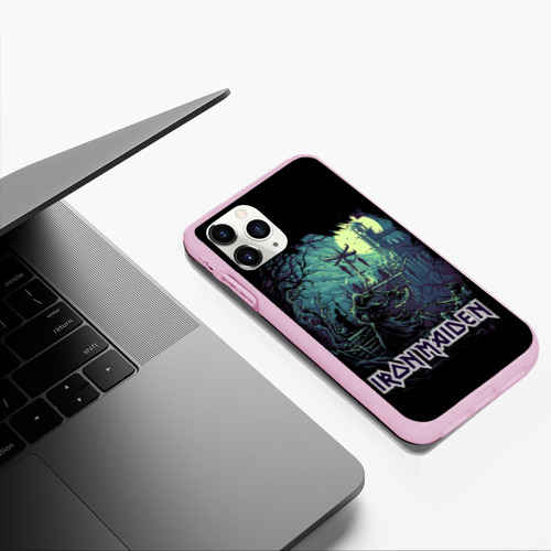 Чехол для iPhone 11 Pro Max матовый Iron Maiden, цвет розовый - фото 5