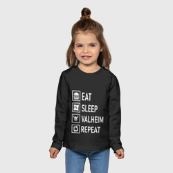 Детский лонгслив 3D Eat/Sleep/Valheim/Repeat - фото 2