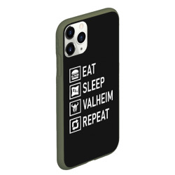 Чехол для iPhone 11 Pro Max матовый Eat/Sleep/Valheim/Repeat - фото 2