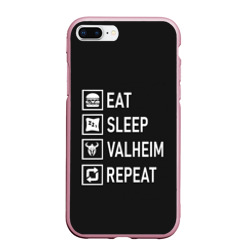 Чехол для iPhone 7Plus/8 Plus матовый Eat/Sleep/Valheim/Repeat