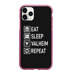 Чехол для iPhone 11 Pro матовый Eat/Sleep/Valheim/Repeat