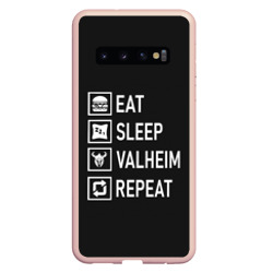 Чехол для Samsung Galaxy S10 Eat/Sleep/Valheim/Repeat