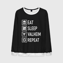 Мужской свитшот 3D Eat/Sleep/Valheim/Repeat