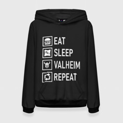 Женская толстовка 3D Eat/Sleep/Valheim/Repeat