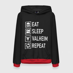 Женская толстовка 3D Eat/Sleep/Valheim/Repeat