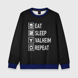 Детский свитшот 3D Eat/Sleep/Valheim/Repeat