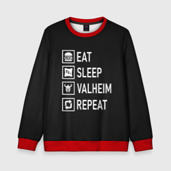 Детский свитшот 3D Eat/Sleep/Valheim/Repeat