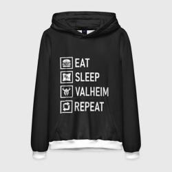 Мужская толстовка 3D Eat/Sleep/Valheim/Repeat