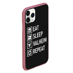 Чехол для iPhone 11 Pro матовый Eat/Sleep/Valheim/Repeat - фото 2