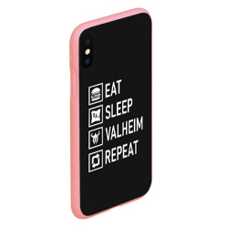 Чехол для iPhone XS Max матовый Eat/Sleep/Valheim/Repeat - фото 2