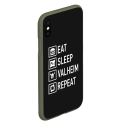 Чехол для iPhone XS Max матовый Eat/Sleep/Valheim/Repeat - фото 2