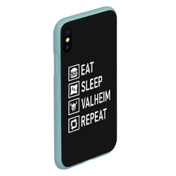 Чехол для iPhone XS Max матовый Eat/Sleep/Valheim/Repeat - фото 2