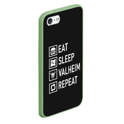 Чехол для iPhone 5/5S матовый Eat/Sleep/Valheim/Repeat - фото 2