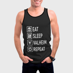 Мужская майка 3D Eat/Sleep/Valheim/Repeat - фото 2