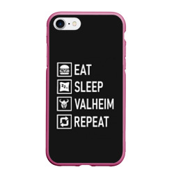 Чехол для iPhone 7/8 матовый Eat/Sleep/Valheim/Repeat