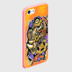 Чехол для iPhone 5/5S матовый Стимпанк Носорог - Rhino - фото 2