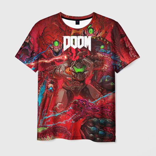 Мужская футболка с принтом Doom Палач Рока, вид спереди №1