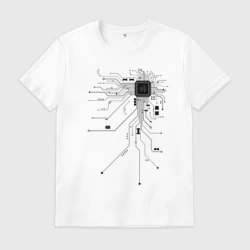 Мужская футболка хлопок Electronic Heart