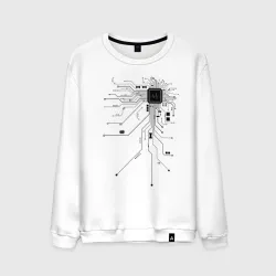 Мужской свитшот хлопок Electronic Heart