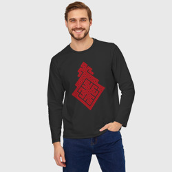 Мужской лонгслив oversize хлопок Славянский Оберег Макошь - фото 2