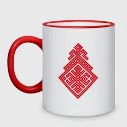 Кружка двухцветная Славянский Оберег Макошь