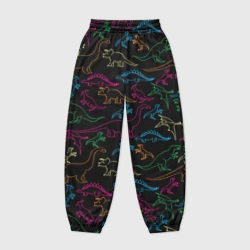 Женские джоггеры оверсайз 3D Динозавры