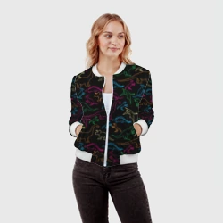 Женский бомбер 3D Динозавры - фото 2