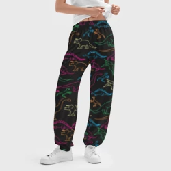Женские джоггеры оверсайз 3D Динозавры - фото 2