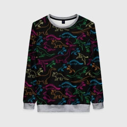 Женский свитшот 3D Динозавры