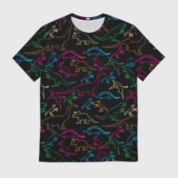Мужская футболка 3D Динозавры