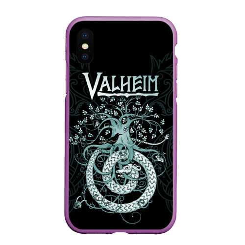 Чехол для iPhone XS Max матовый Valheim, цвет фиолетовый