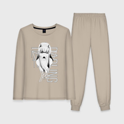 Женская пижама с лонгсливом хлопок Zero Two Заигрывает