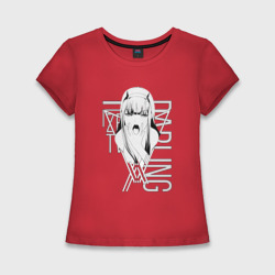 Женская футболка хлопок Slim Zero Two Заигрывает