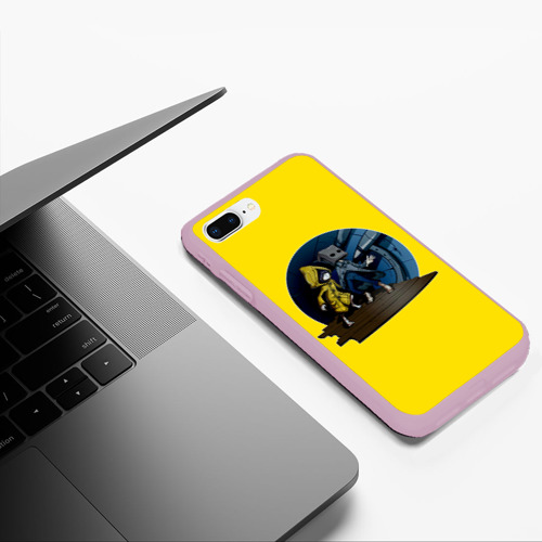 Чехол для iPhone 7Plus/8 Plus матовый Little nightmares 2 Yelow, цвет розовый - фото 5