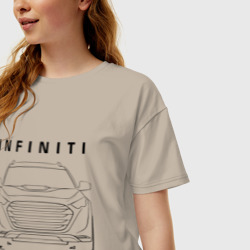 Женская футболка хлопок Oversize Infinity Инфинити +спина - фото 2