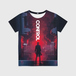 Детская футболка 3D Control лого над Героиней