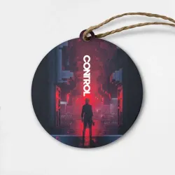 Деревянная игрушка круг Control лого над Героиней