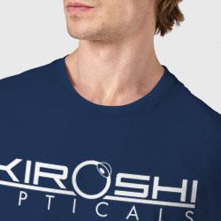 Футболка с принтом Kiroshi Opticals для мужчины, вид на модели спереди №4. Цвет основы: темно-синий