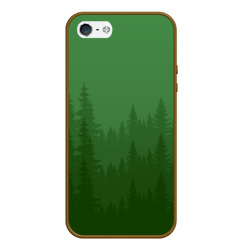 Чехол для iPhone 5/5S матовый Зеленый Лес