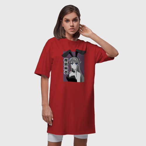 Платье-футболка хлопок Маи, цвет красный - фото 5