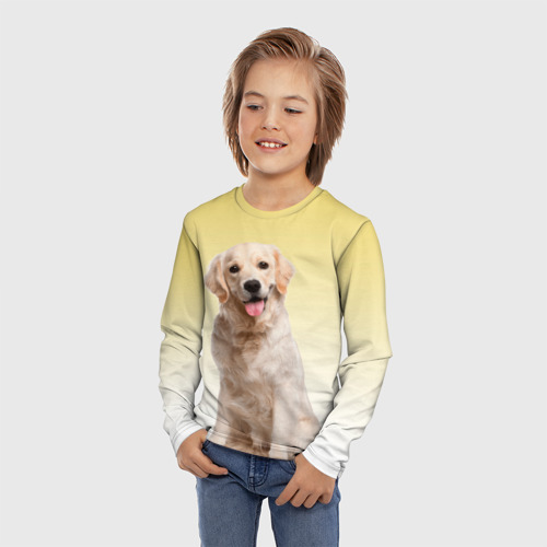 Детский лонгслив 3D Лабрадор ретривер пес - фото 3
