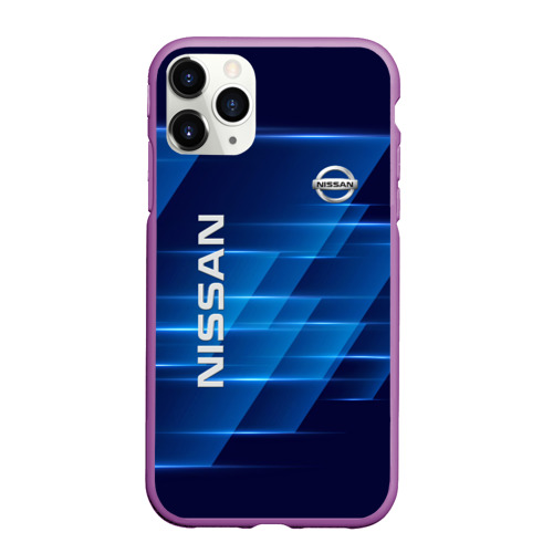Чехол для iPhone 11 Pro Max матовый Nissan, цвет фиолетовый