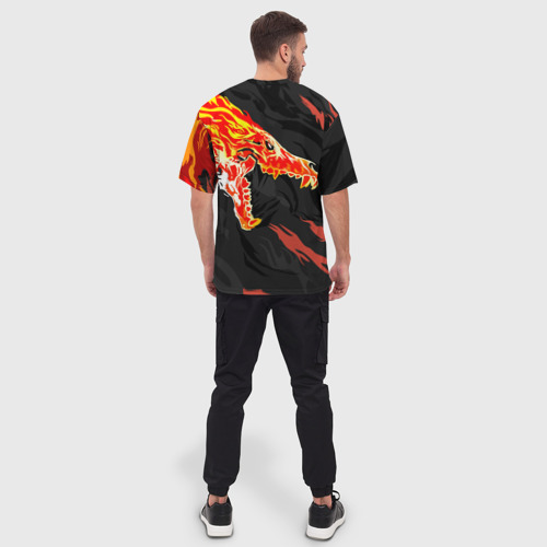 Мужская футболка oversize 3D CS:GO - Howl м4а4 Вой, цвет 3D печать - фото 4