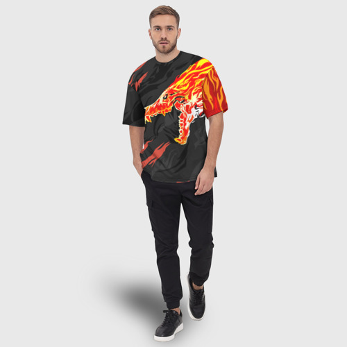 Мужская футболка oversize 3D CS:GO - Howl м4а4 Вой, цвет 3D печать - фото 5