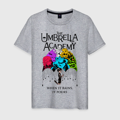 Мужская футболка хлопок Академия Амбрелла, цвет меланж