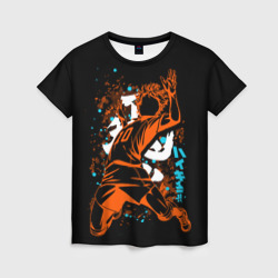 Женская футболка 3D Атакующий силуэт Сёё Хинаты из аниме Haikyuu!!