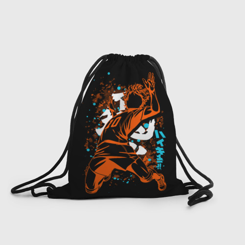 Рюкзак-мешок 3D Атакующий силуэт Сёё Хинаты из аниме Haikyuu!!