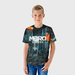 Детская футболка 3D Metro Exodus мертвый город - фото 2
