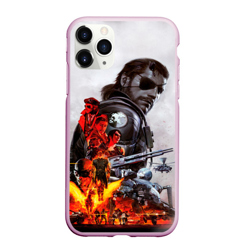 Чехол для iPhone 11 Pro Max матовый Metal Gear, цвет розовый